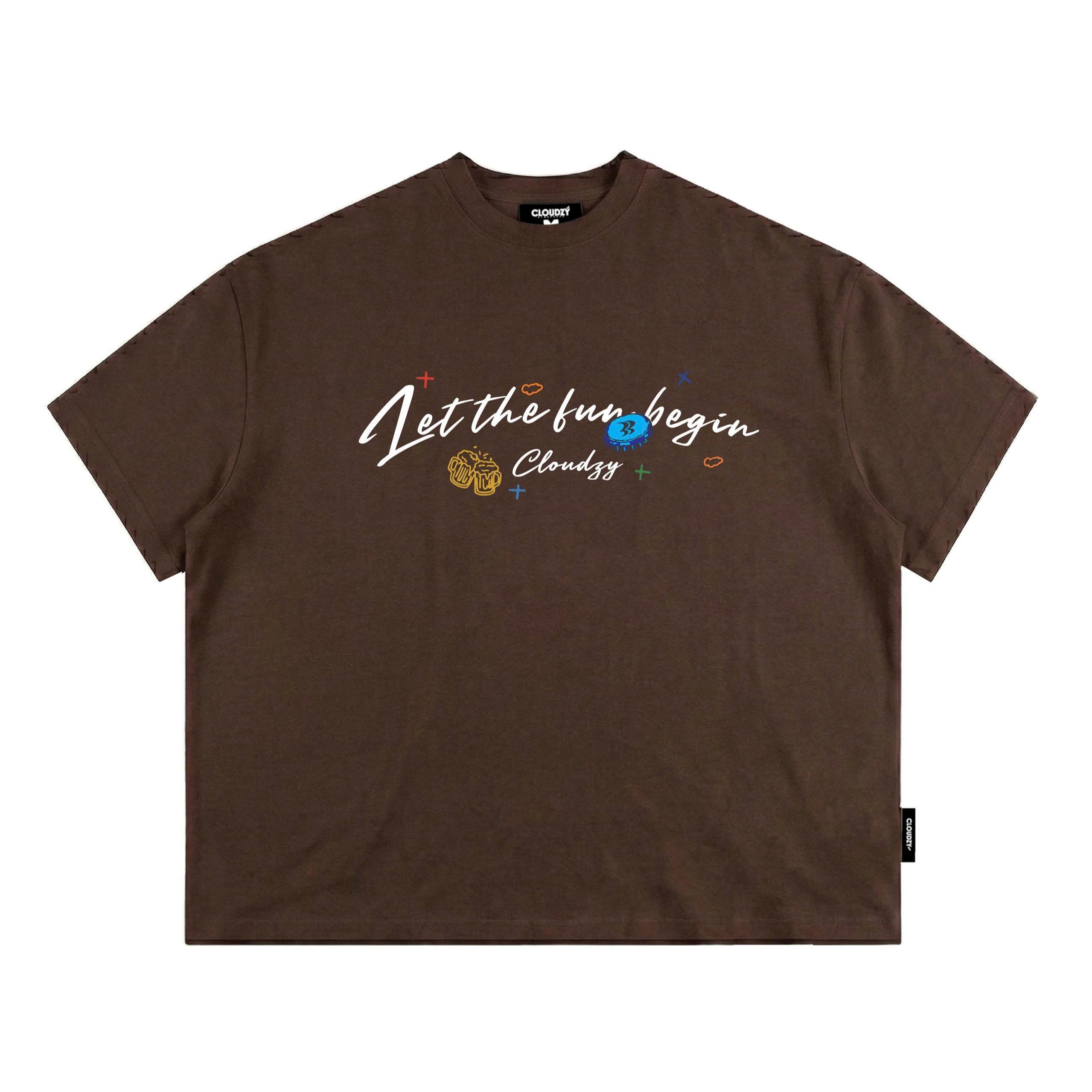 Áo thun boxy streetwear local brand CLOUDZY 100% cotton 250gsm dày dặn áo phông form rộng nam nữ unisex  BEGIN