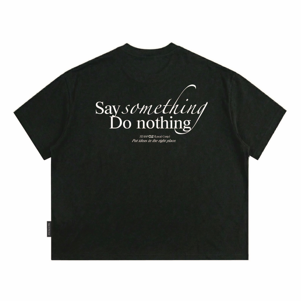 Áo thun boxy tee local brand Cloudzy unisex phông tay lỡ nữ cotton phối màu form rộng boxy SOMETHING