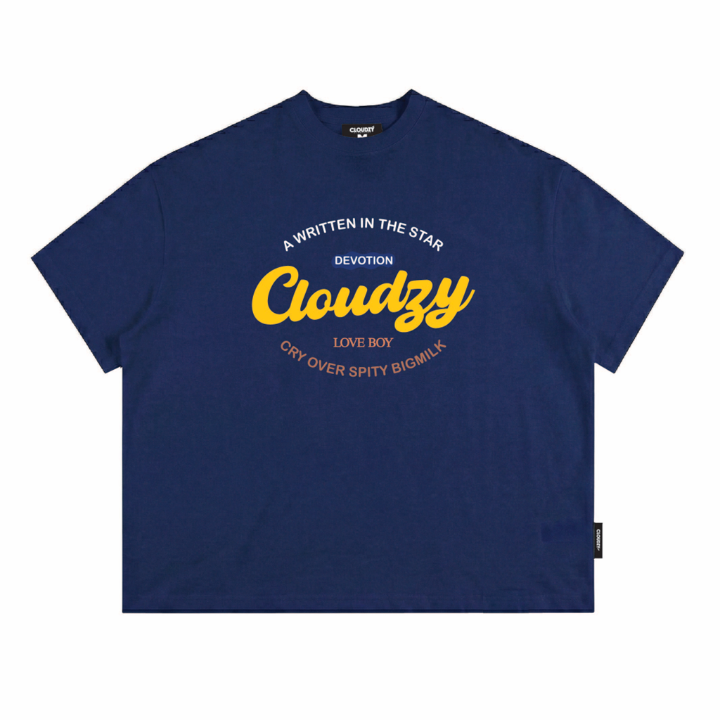 Áo thun boxy tee local brand Cloudzy unisex phông tay lỡ nữ cotton phối màu form rộng boxy DEVOTION