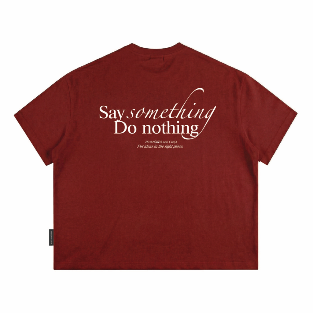 Áo thun boxy tee local brand Cloudzy unisex phông tay lỡ nữ cotton phối màu form rộng boxy SOMETHING