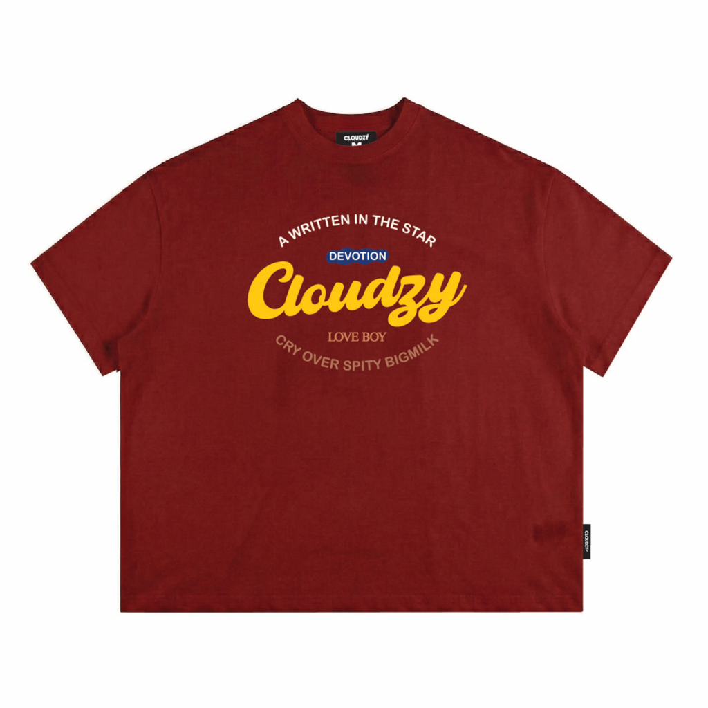 Áo thun boxy tee local brand Cloudzy unisex phông tay lỡ nữ cotton phối màu form rộng boxy DEVOTION