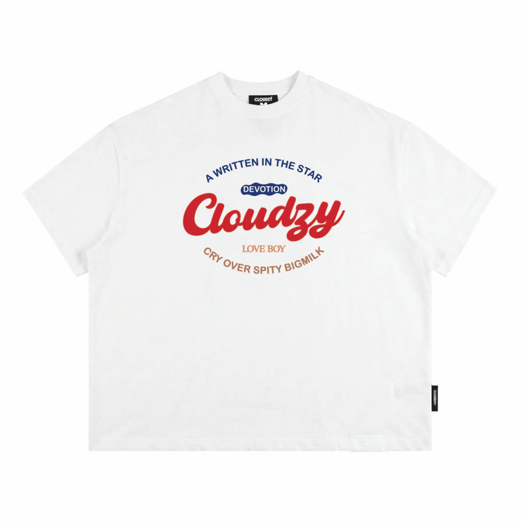 Áo thun boxy tee local brand Cloudzy unisex phông tay lỡ nữ cotton phối màu form rộng boxy DEVOTION