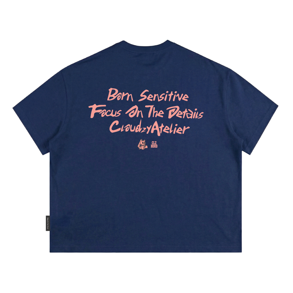 Áo thun boxy tee local brand Cloudzy unisex phông tay lỡ nữ cotton phối màu form rộng boxy SENSITIVE