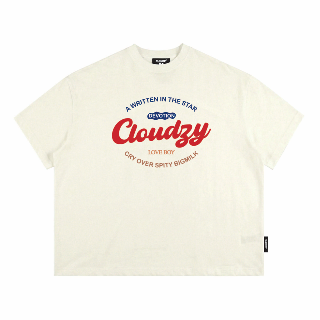 Áo thun boxy tee local brand Cloudzy unisex phông tay lỡ nữ cotton phối màu form rộng boxy DEVOTION