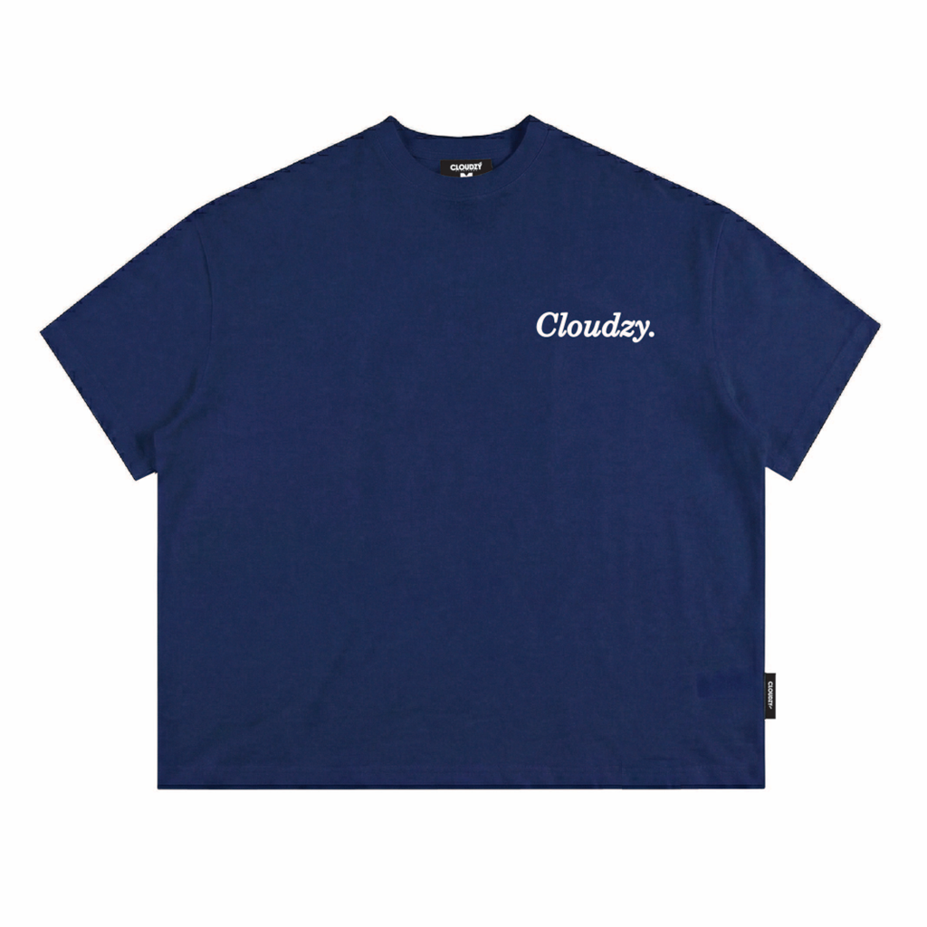 Áo thun boxy CLOUDZY phong cách streetwear in chữ ký 100% cotton 250GSM dày dặn áo phông boxy nam nữ BOX CORE