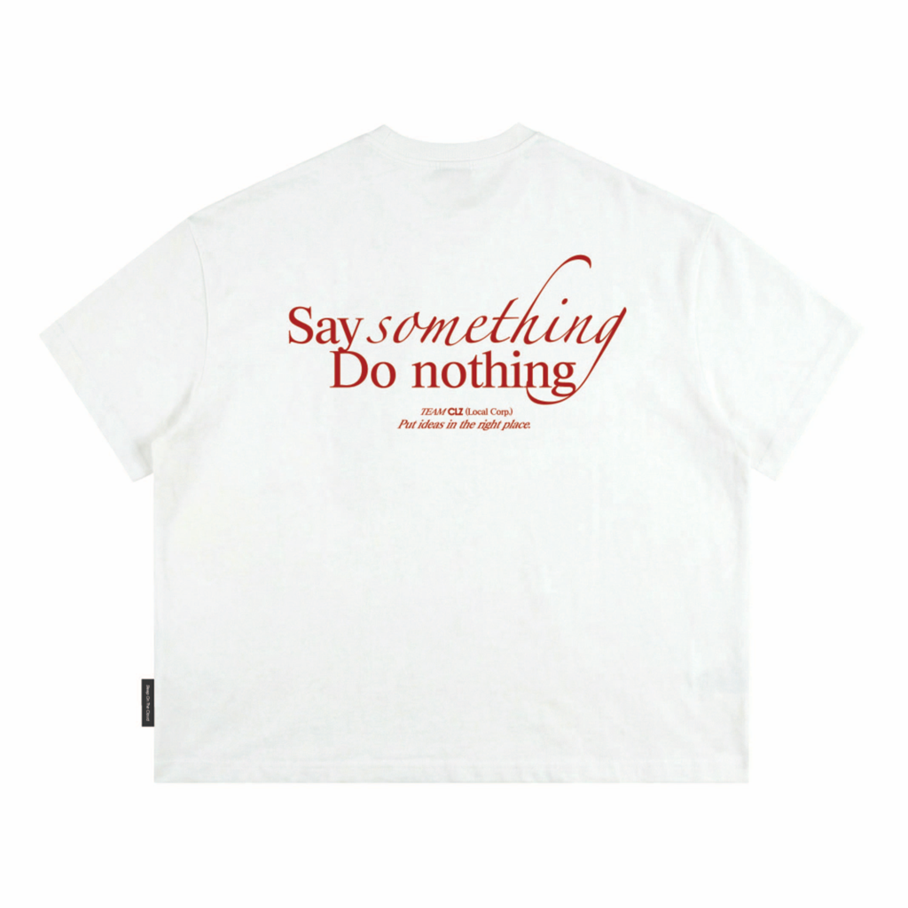 Áo thun boxy tee local brand Cloudzy unisex phông tay lỡ nữ cotton phối màu form rộng boxy SOMETHING