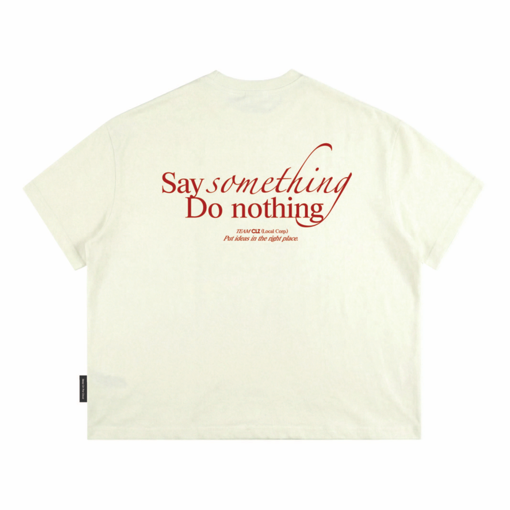 Áo thun boxy tee local brand Cloudzy unisex phông tay lỡ nữ cotton phối màu form rộng boxy SOMETHING