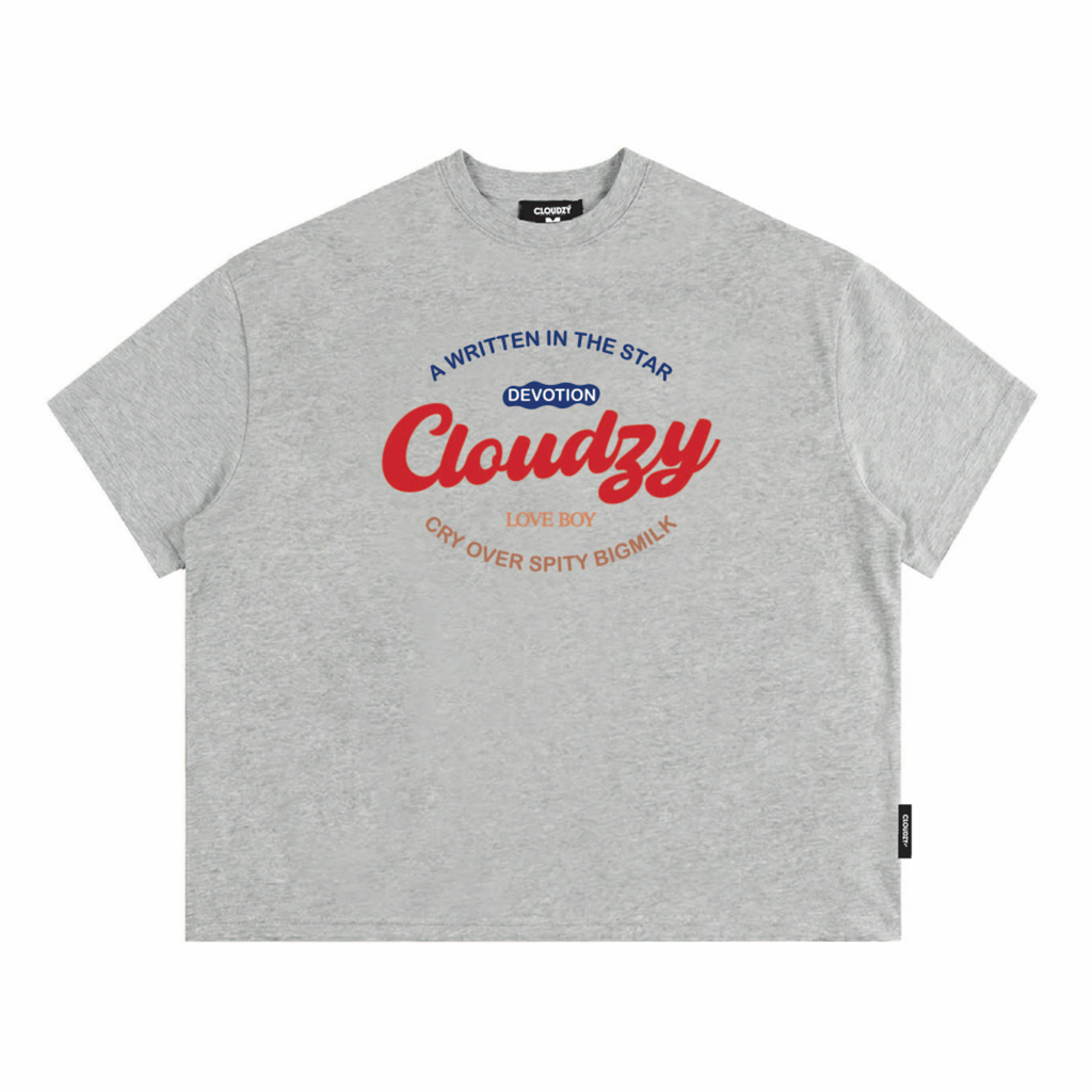 Áo thun boxy tee local brand Cloudzy unisex phông tay lỡ nữ cotton phối màu form rộng boxy DEVOTION