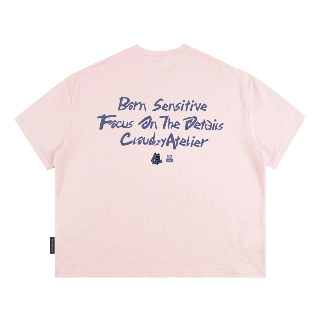 Áo thun boxy tee local brand Cloudzy unisex phông tay lỡ nữ cotton phối màu form rộng boxy SENSITIVE