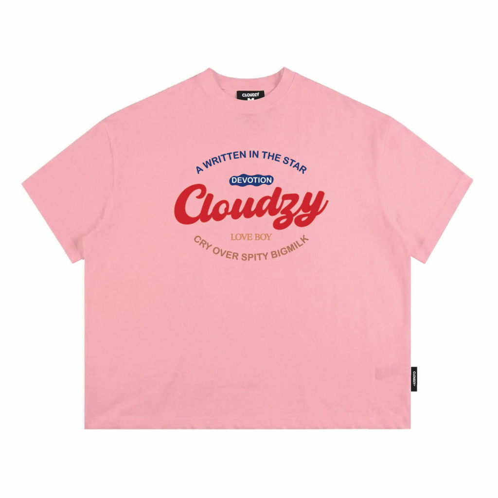Áo thun boxy tee local brand Cloudzy unisex phông tay lỡ nữ cotton phối màu form rộng boxy DEVOTION