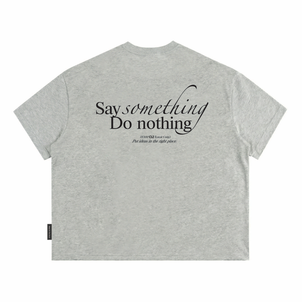 Áo thun boxy tee local brand Cloudzy unisex phông tay lỡ nữ cotton phối màu form rộng boxy SOMETHING