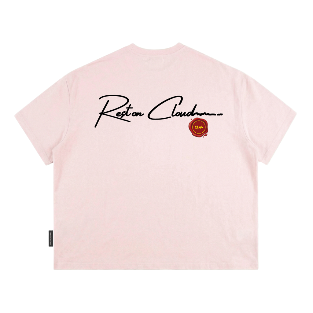 Áo thun boxy CLOUDZY form boxy local brand in chữ ký con dấu 100% cotton 250GSM dày dặn áo phông unisex nam nữ REST