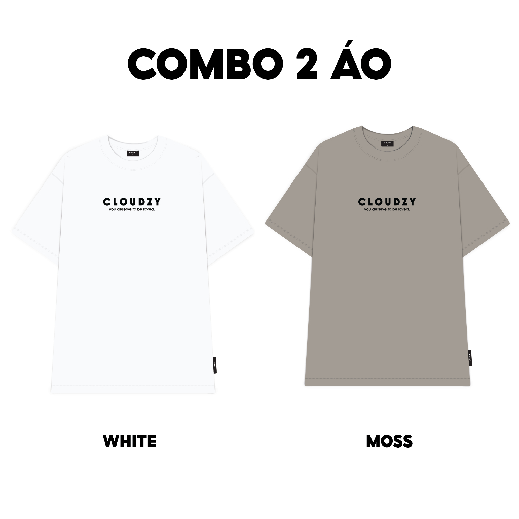 Áo thun nữ nam unisex tay lỡ phông local brand form rộng teen cổ tròn oversize CLOUDZY BE LOVED