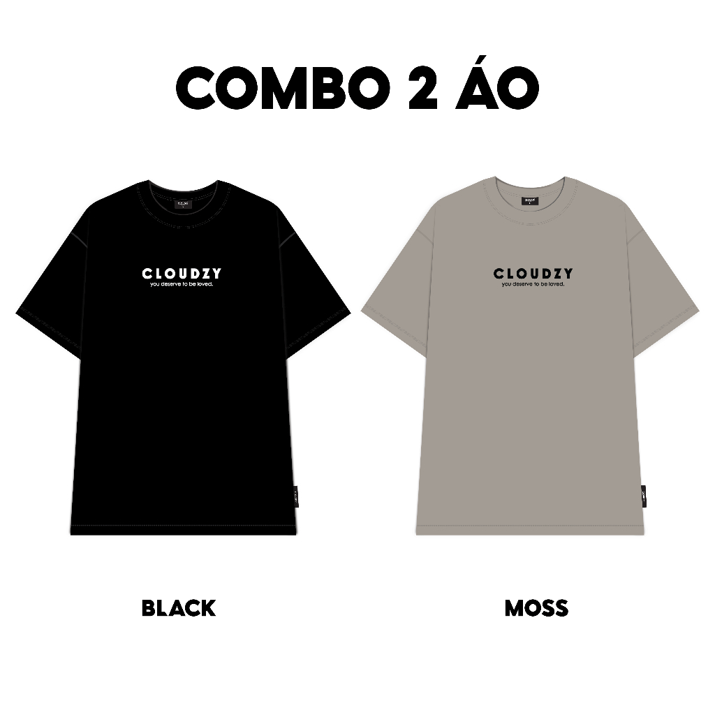 Áo thun nữ nam unisex tay lỡ phông local brand form rộng teen cổ tròn oversize CLOUDZY BE LOVED