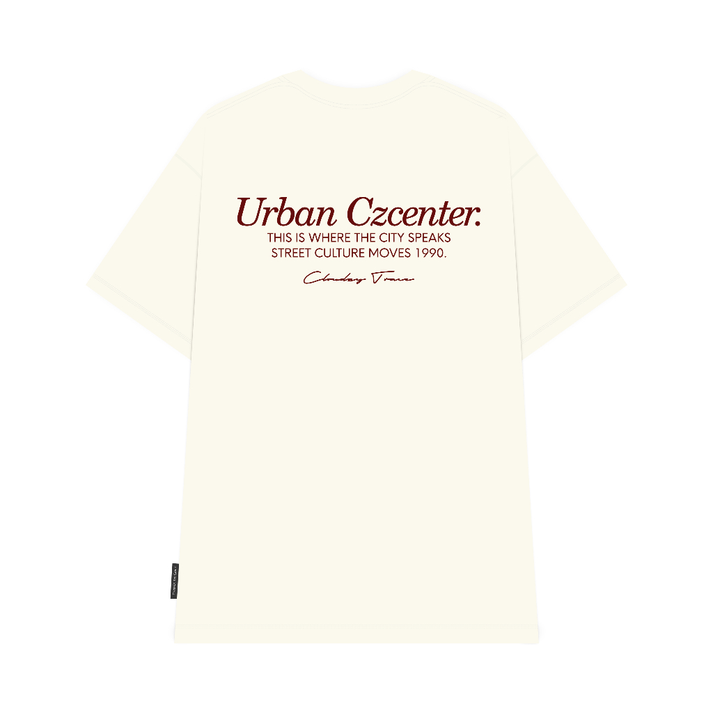 Áo thun oversize CLOUDZY form oversize unisex 100% cotton 250GSM áo phông đi học phong cách streetwear CENTER