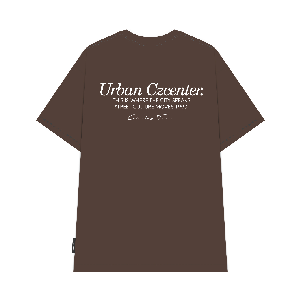 Áo thun oversize CLOUDZY form oversize unisex 100% cotton 250GSM áo phông đi học phong cách streetwear CENTER