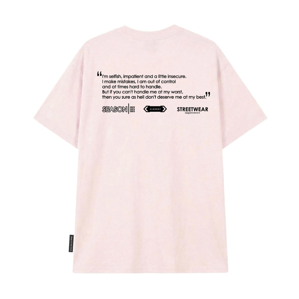 Áo thun nữ nam unisex tay lỡ phông local brand form rộng teen cổ tròn oversize CLOUDZY BE LOVED