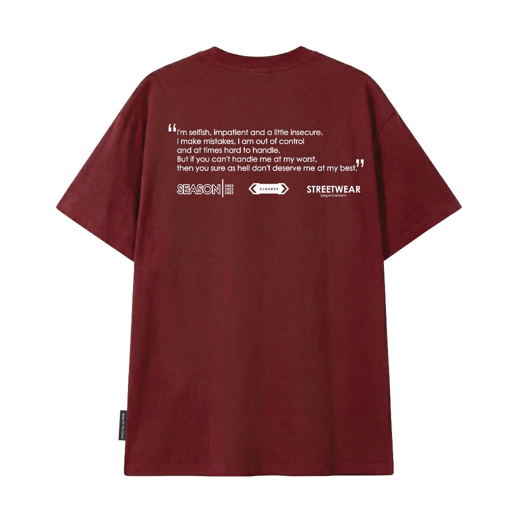Áo thun nữ nam unisex tay lỡ phông local brand form rộng teen cổ tròn oversize CLOUDZY BE LOVED