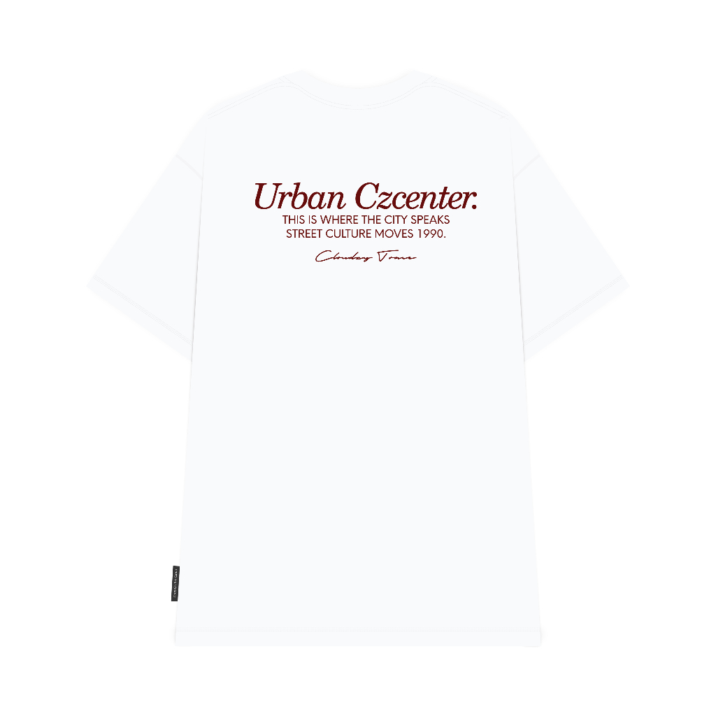 Áo thun oversize CLOUDZY form oversize unisex 100% cotton 250GSM áo phông đi học phong cách streetwear CENTER