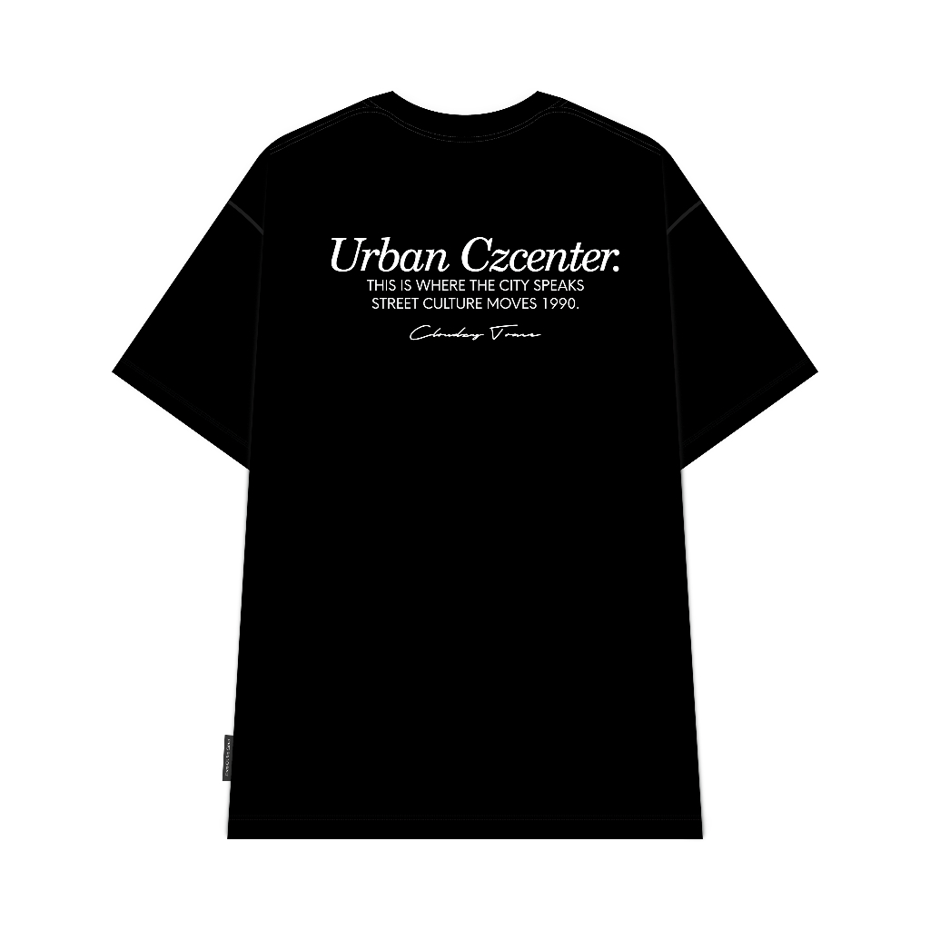 Áo thun oversize CLOUDZY form oversize unisex 100% cotton 250GSM áo phông đi học phong cách streetwear CENTER