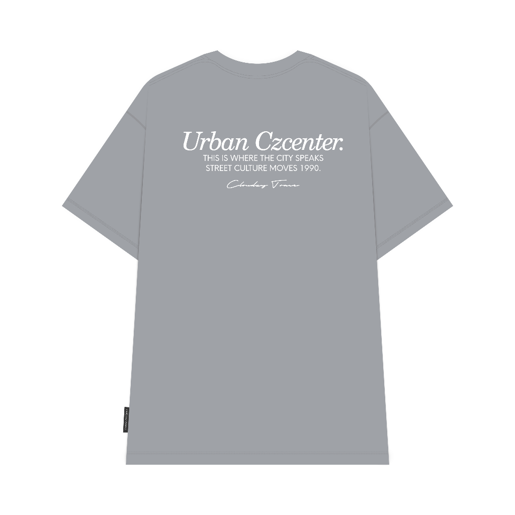 Áo thun oversize CLOUDZY form oversize unisex 100% cotton 250GSM áo phông đi học phong cách streetwear CENTER