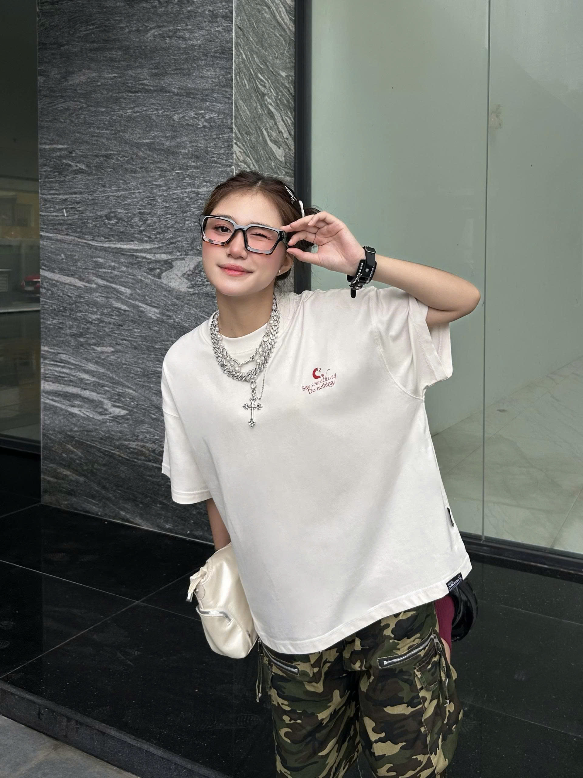 Áo thun boxy tee local brand Cloudzy unisex phông tay lỡ nữ cotton phối màu form rộng boxy SOMETHING
