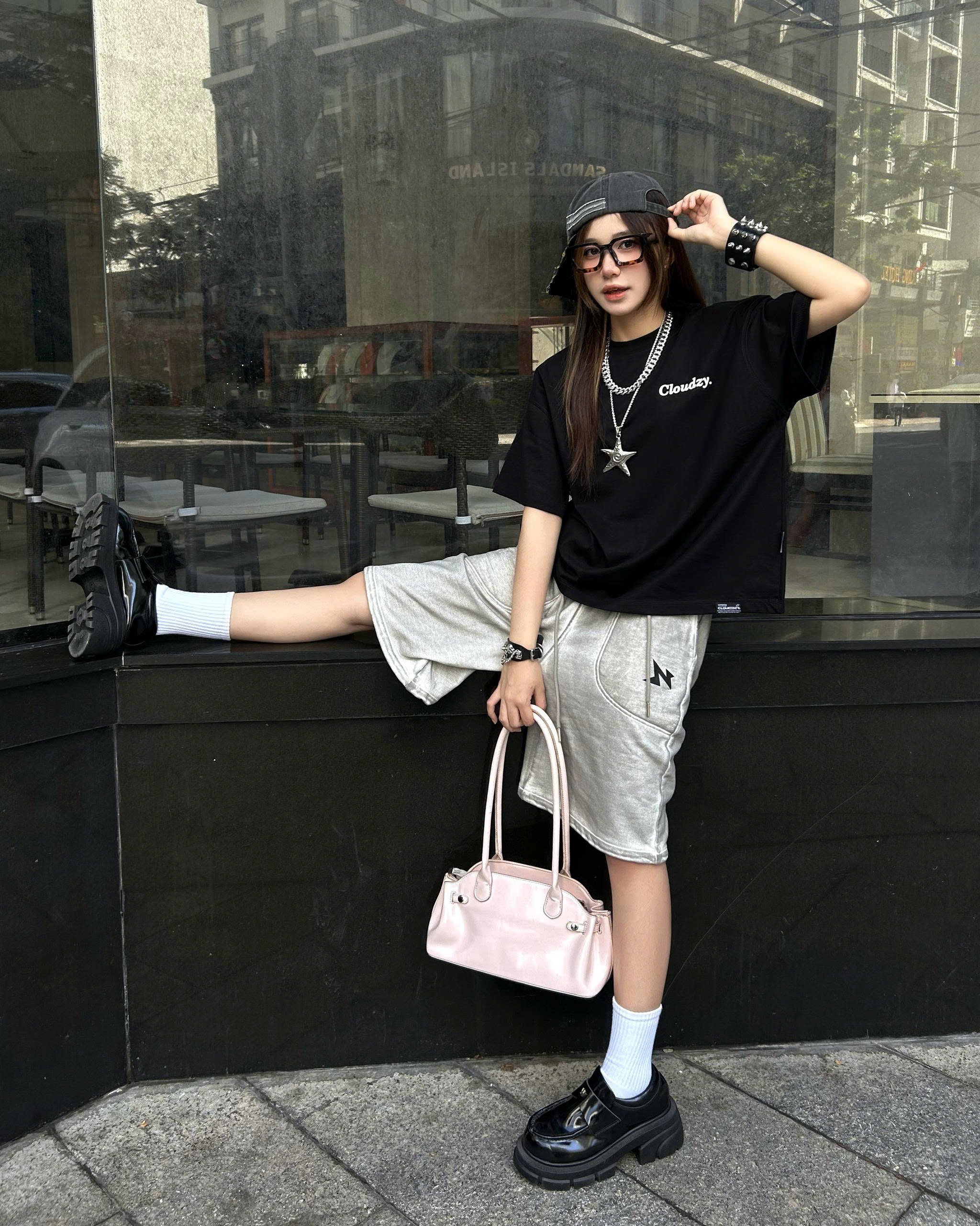Áo thun boxy CLOUDZY phong cách streetwear in chữ ký 100% cotton 250GSM dày dặn áo phông boxy nam nữ BOX CORE