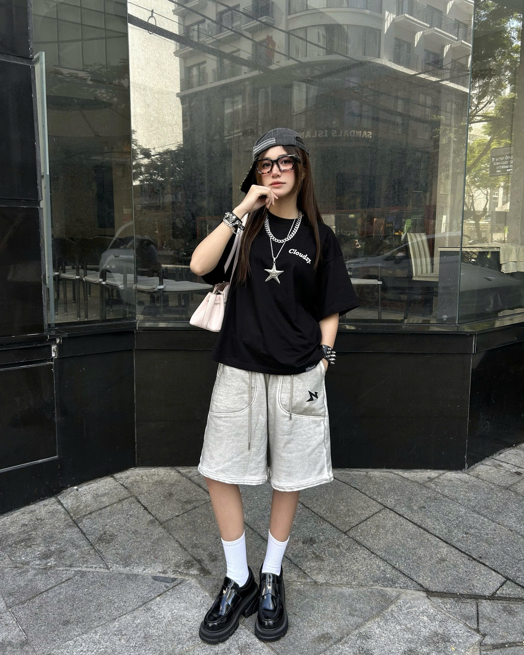 Áo thun boxy CLOUDZY phong cách streetwear in chữ ký 100% cotton 250GSM dày dặn áo phông boxy nam nữ BOX CORE