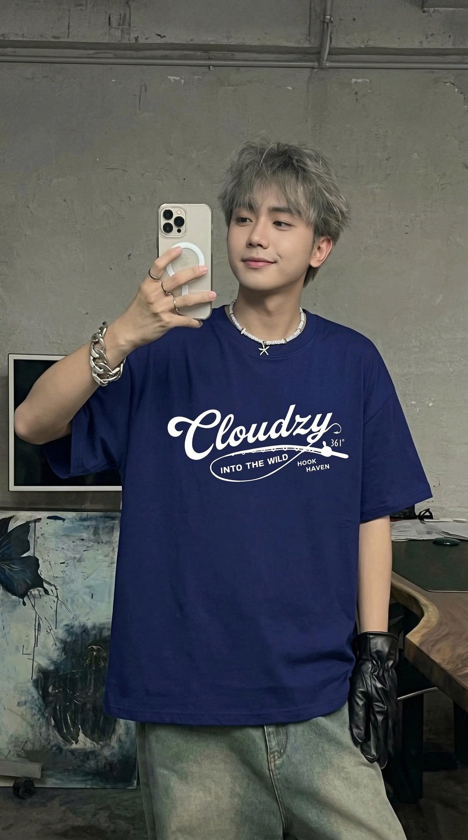 Áo phông boxy CLOUDZY in chữ cotton 100% 250gsm áo thun local brand nam nữ unisex form rộng basic streetwear INTO