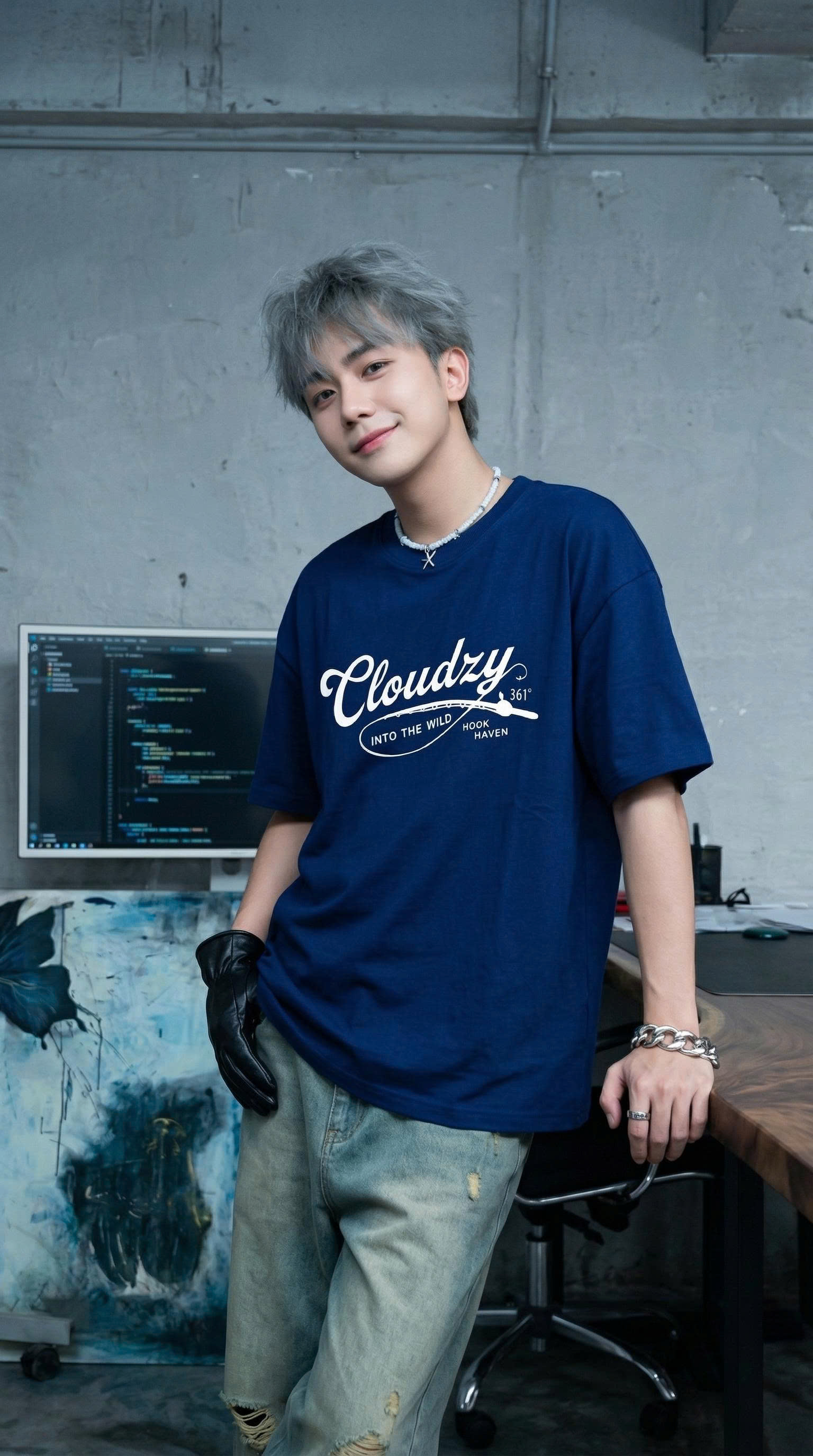 Áo phông boxy CLOUDZY in chữ cotton 100% 250gsm áo thun local brand nam nữ unisex form rộng basic streetwear INTO