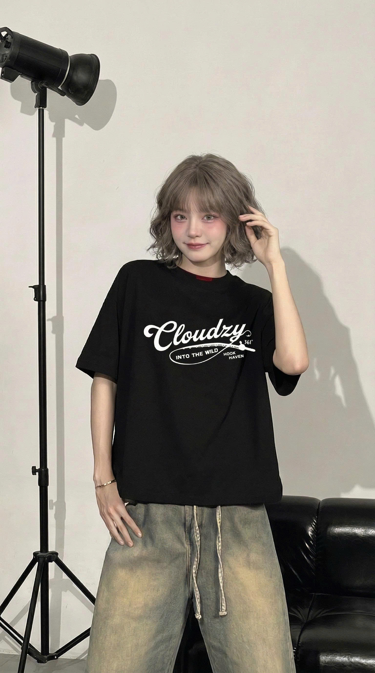 Áo phông boxy CLOUDZY in chữ cotton 100% 250gsm áo thun local brand nam nữ unisex form rộng basic streetwear INTO