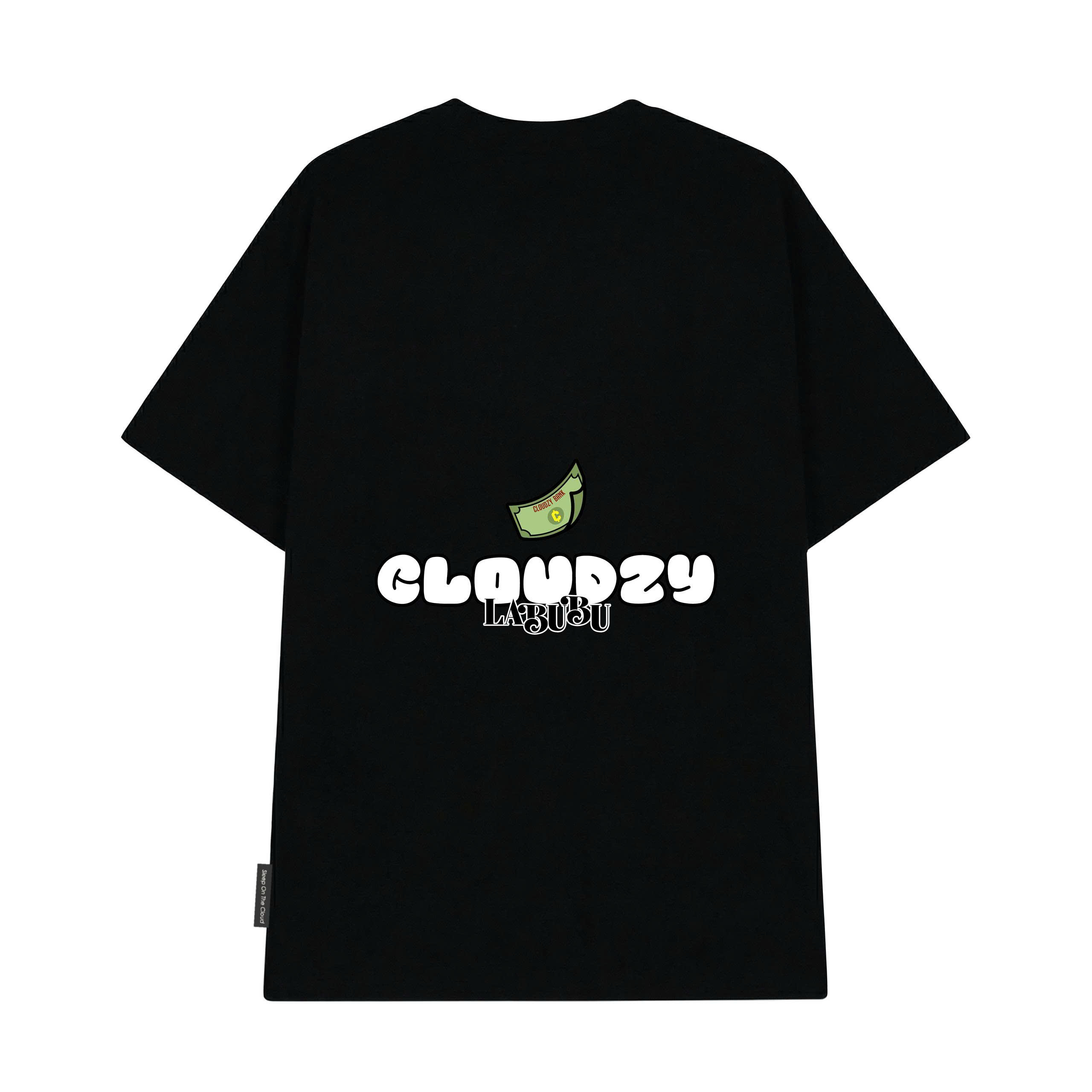 Áo thun nữ nam labubu local brand CLOUDZY unisex tay lỡ phông form rộng cổ tròn đen oversiz MONEY