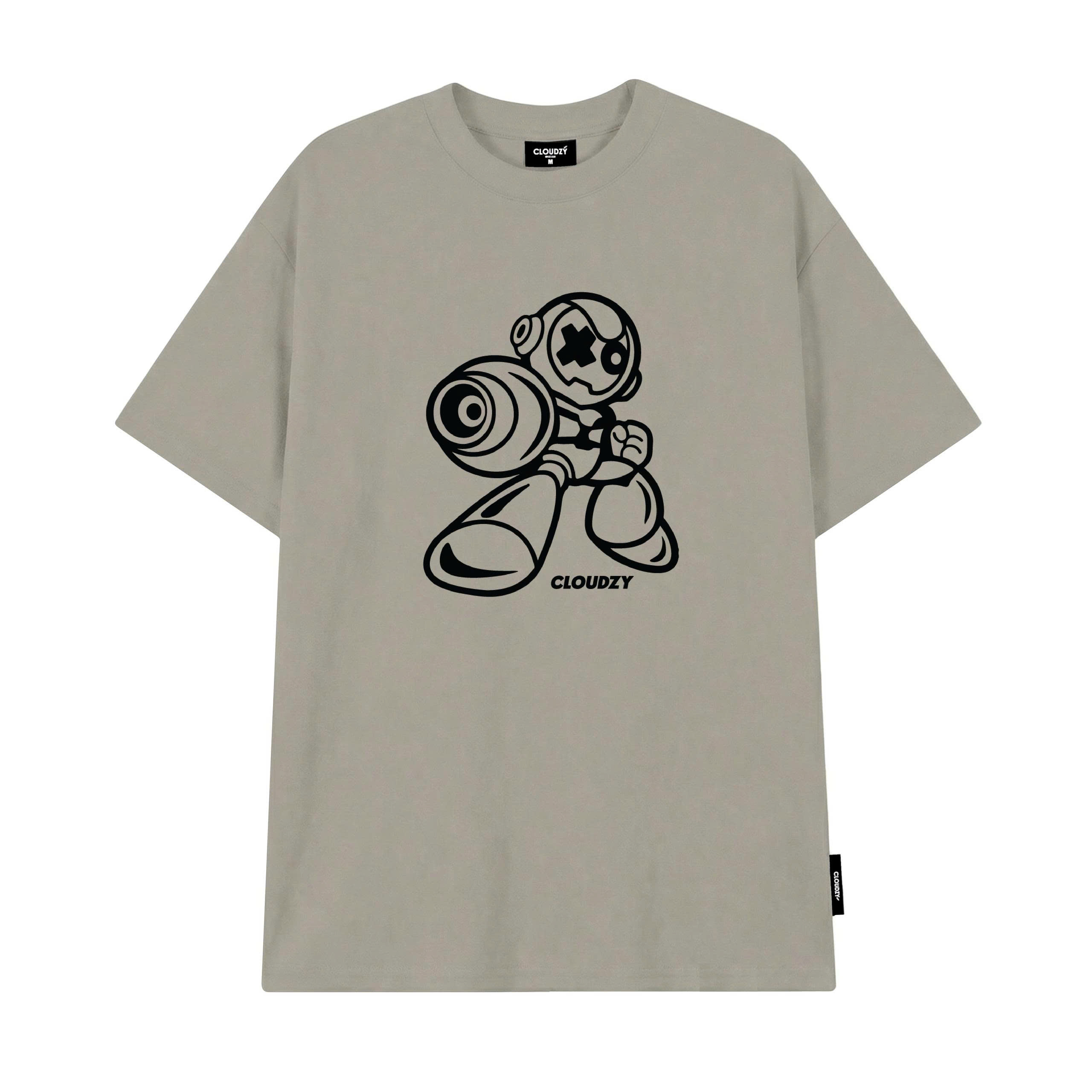 Áo phông local brand nam nữ basic unisex tay lỡ thun form rộng teen cổ tròn cao cấp CLOUDZY ROCKMAN