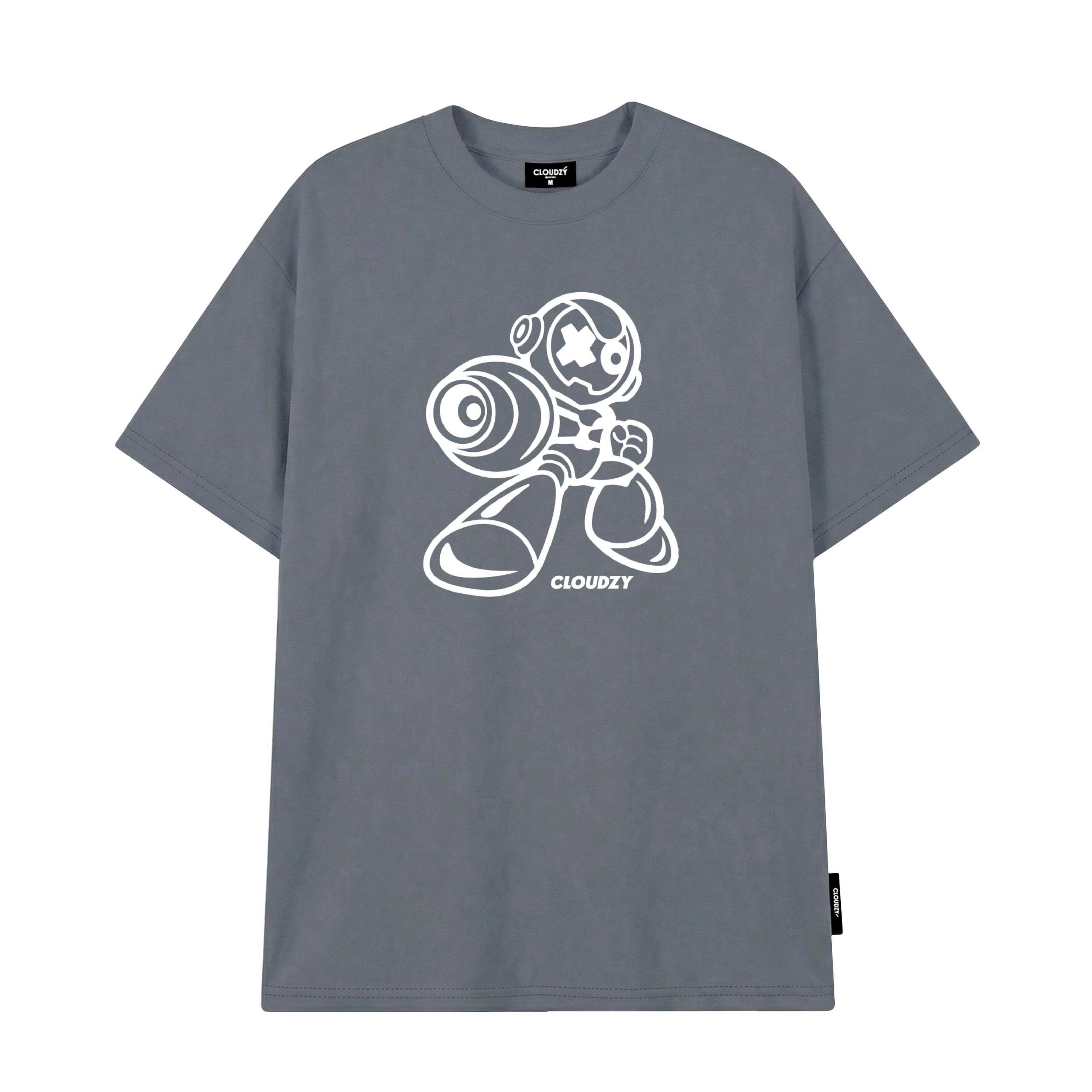 Áo phông local brand nam nữ basic unisex tay lỡ thun form rộng teen cổ tròn cao cấp CLOUDZY ROCKMAN