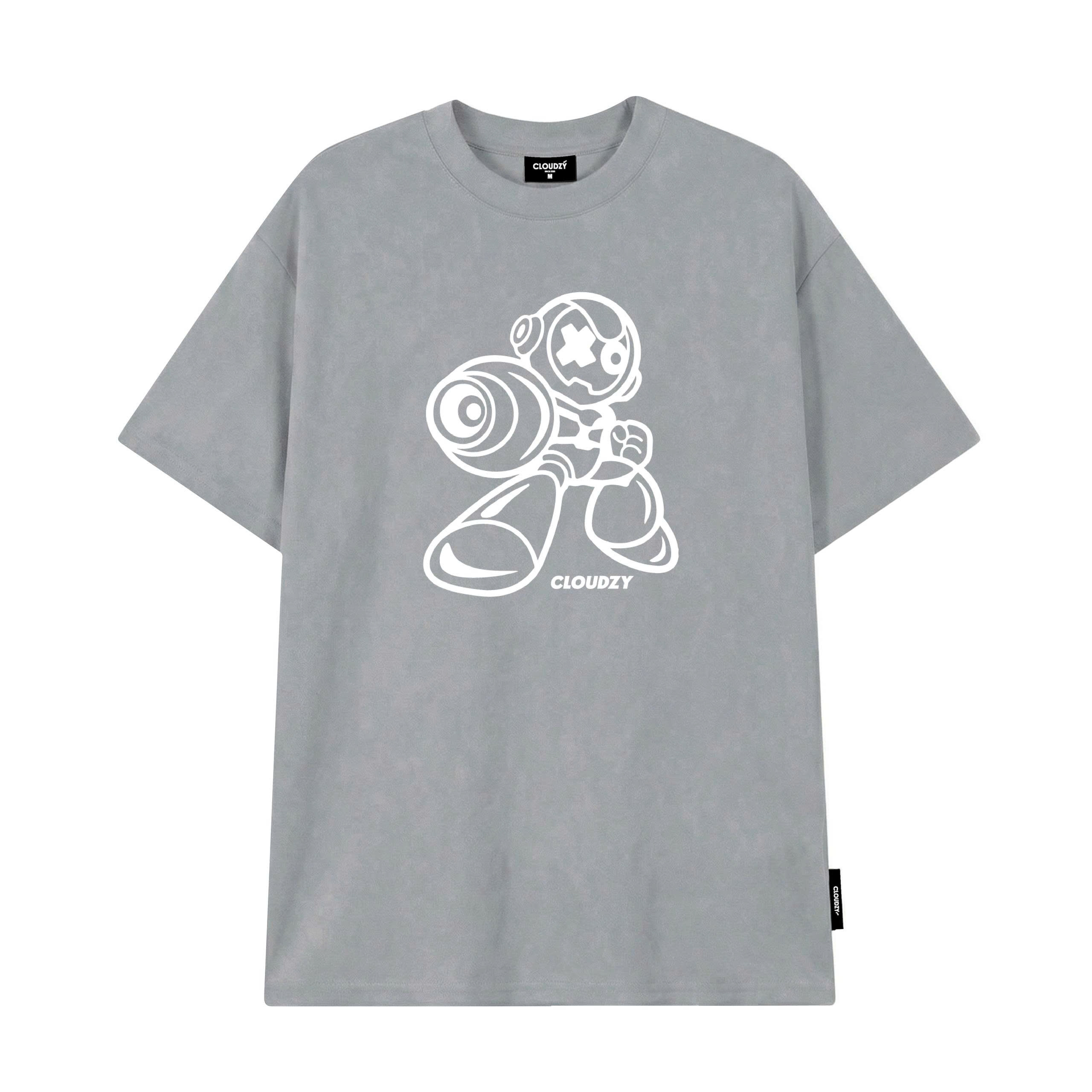 Áo phông local brand nam nữ basic unisex tay lỡ thun form rộng teen cổ tròn cao cấp CLOUDZY ROCKMAN