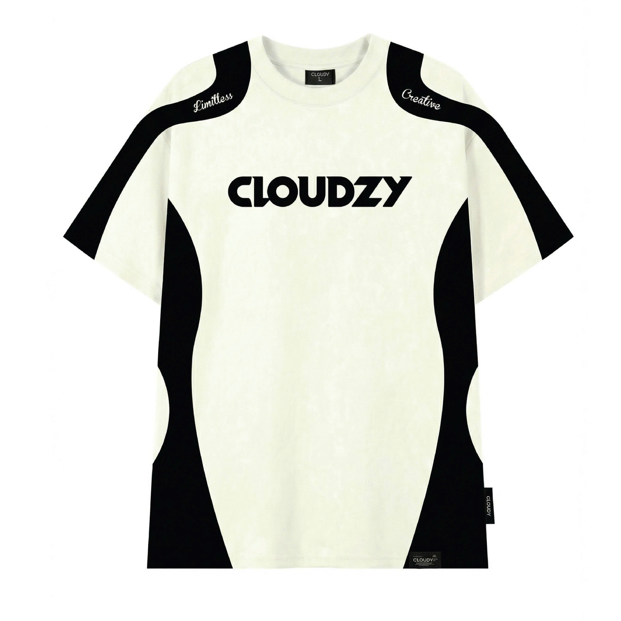 Áo thun phối unisex màu nam nữ tay lỡ phông phối màu form rộng basic theo trend local brand Cloudzy cổ tròn oversize SPY