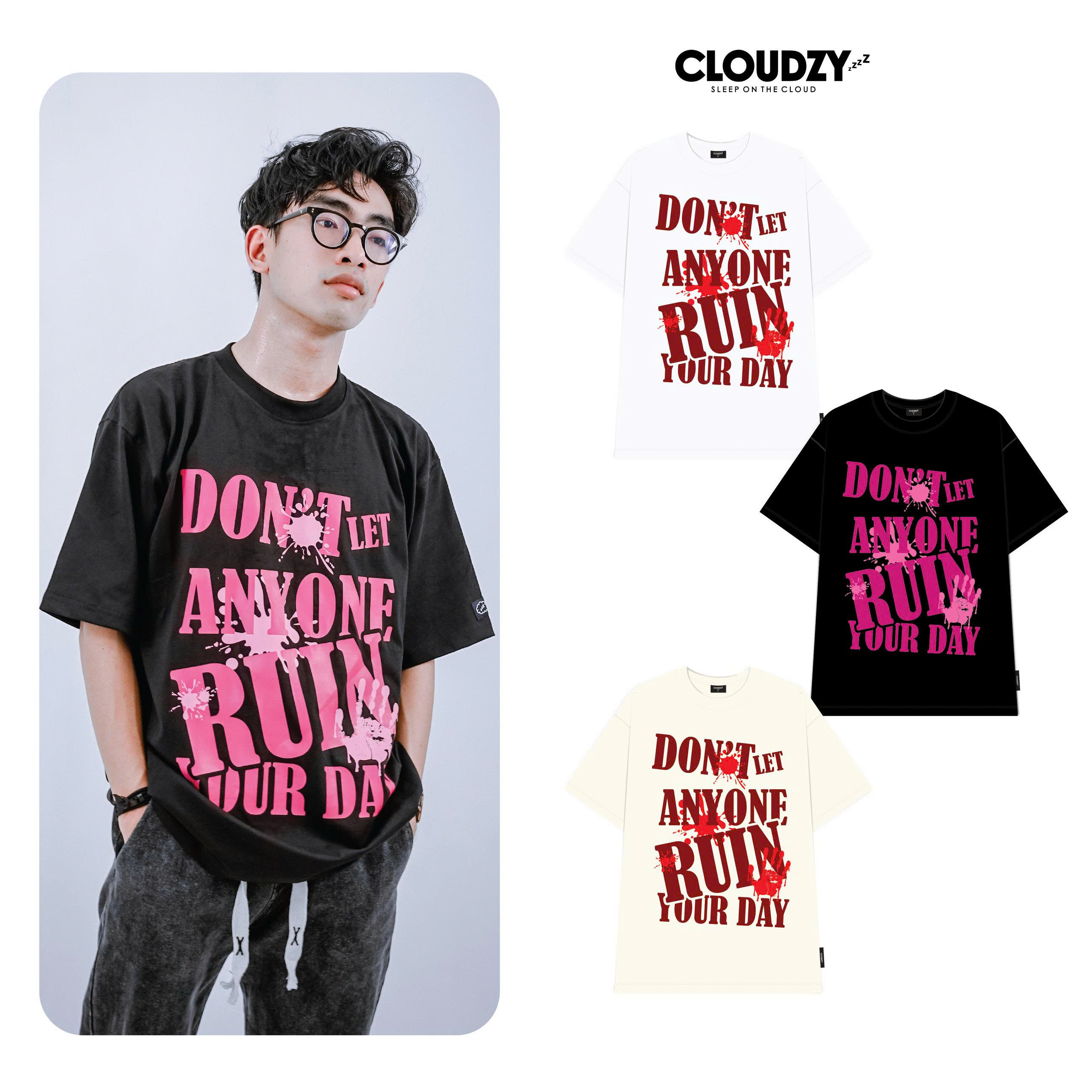 Áo thun nam unisex basic phông nữ localbrand chính hãng form rộng cổ tròn cotton CLOUDZY RUIN