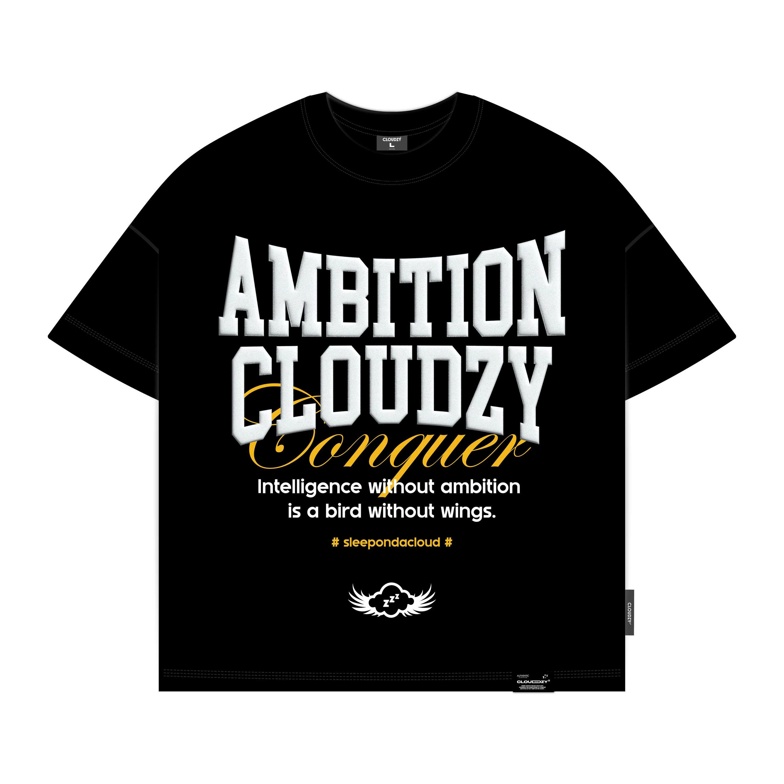 Áo thun boxy tee local brand unisex nam nữ tay lỡ form rộng cổ tròn oversize cotton cao cấp AMBITION