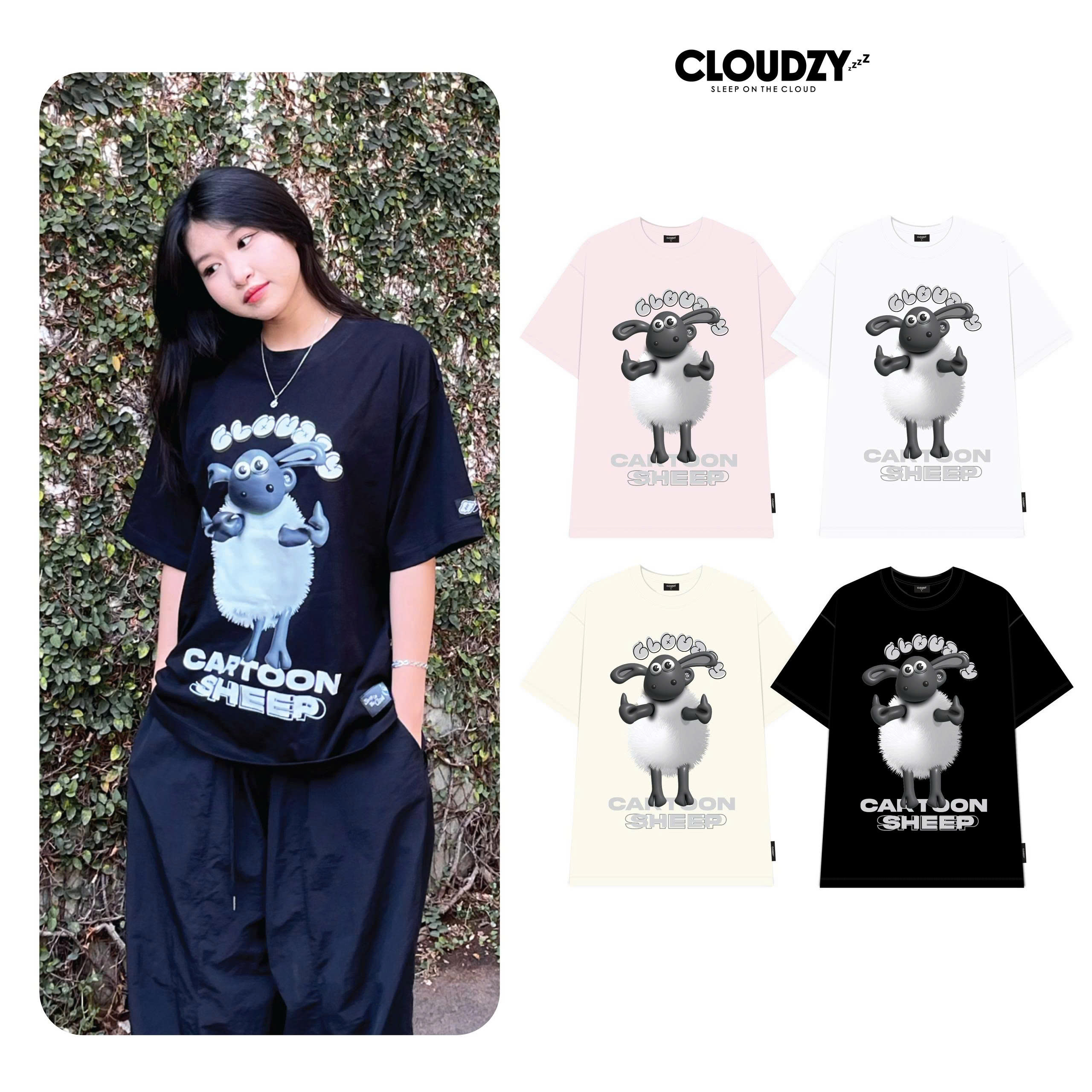 Áo thun basic nữ nam unisex phông local brand form rộng tay lỡ phong cách Hàn Quốc AT CARTOON