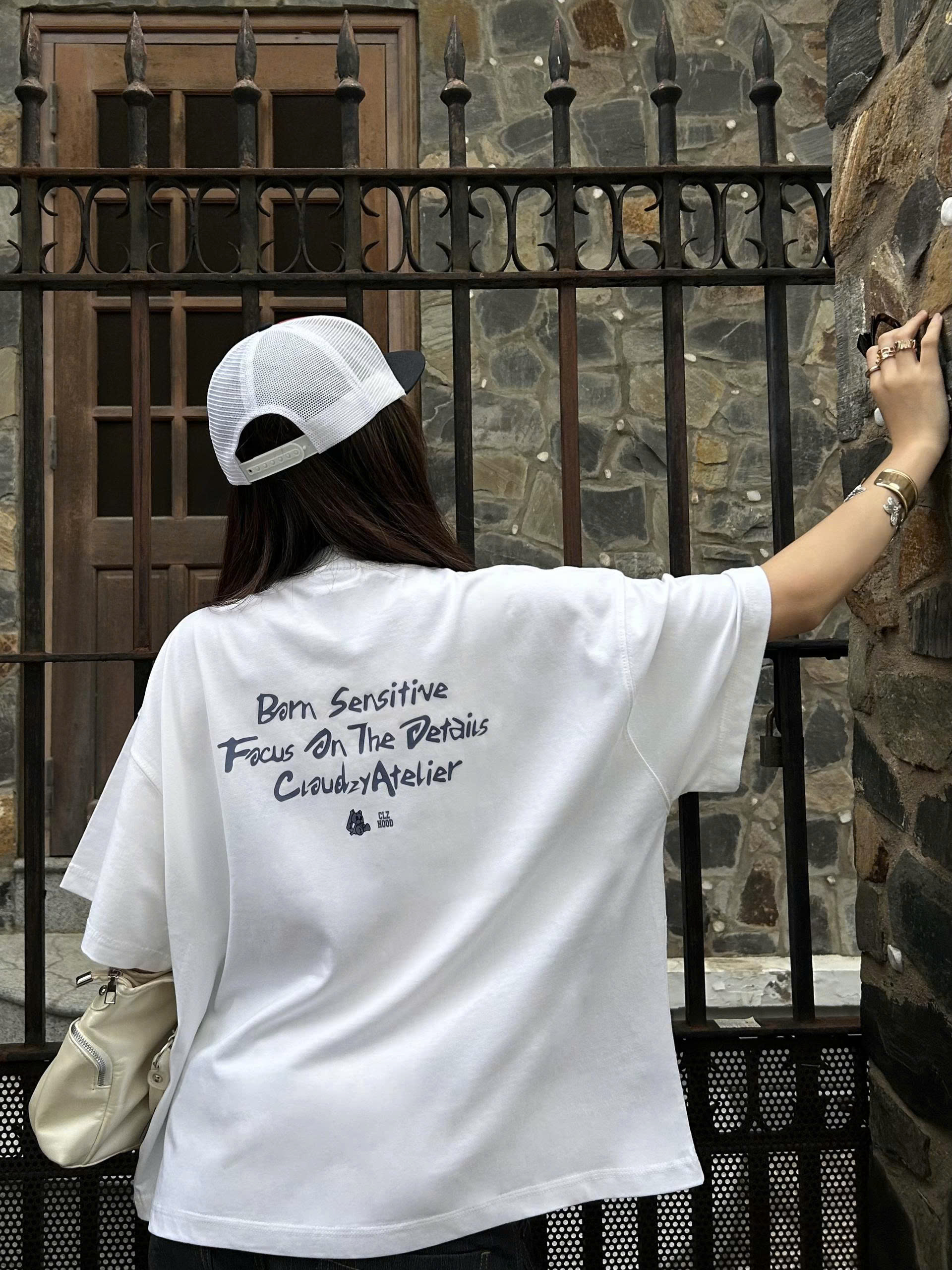 Áo thun boxy tee local brand Cloudzy unisex phông tay lỡ nữ cotton phối màu form rộng boxy SENSITIVE
