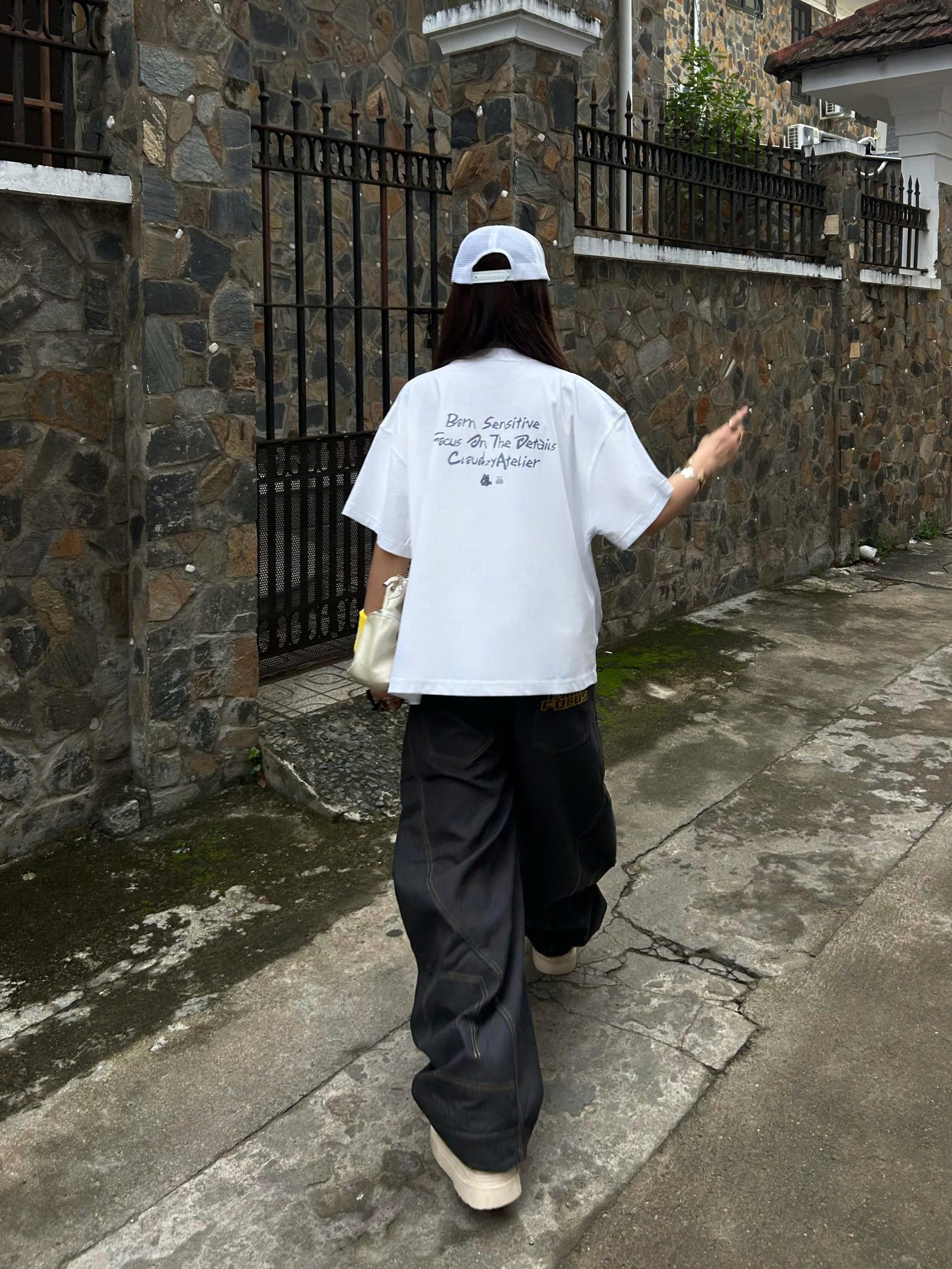 Áo thun boxy tee local brand Cloudzy unisex phông tay lỡ nữ cotton phối màu form rộng boxy SENSITIVE