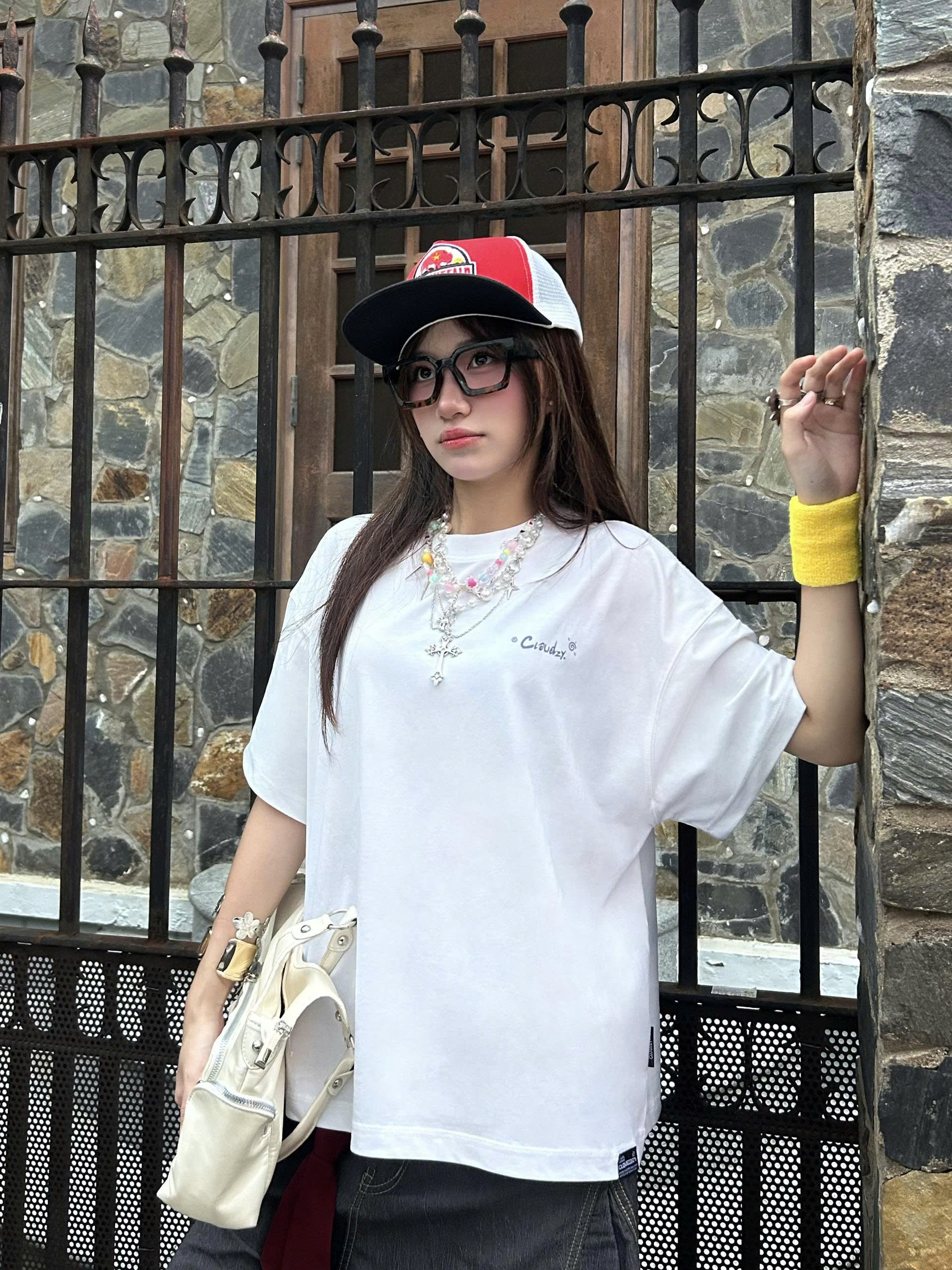 Áo thun boxy tee local brand Cloudzy unisex phông tay lỡ nữ cotton phối màu form rộng boxy SENSITIVE