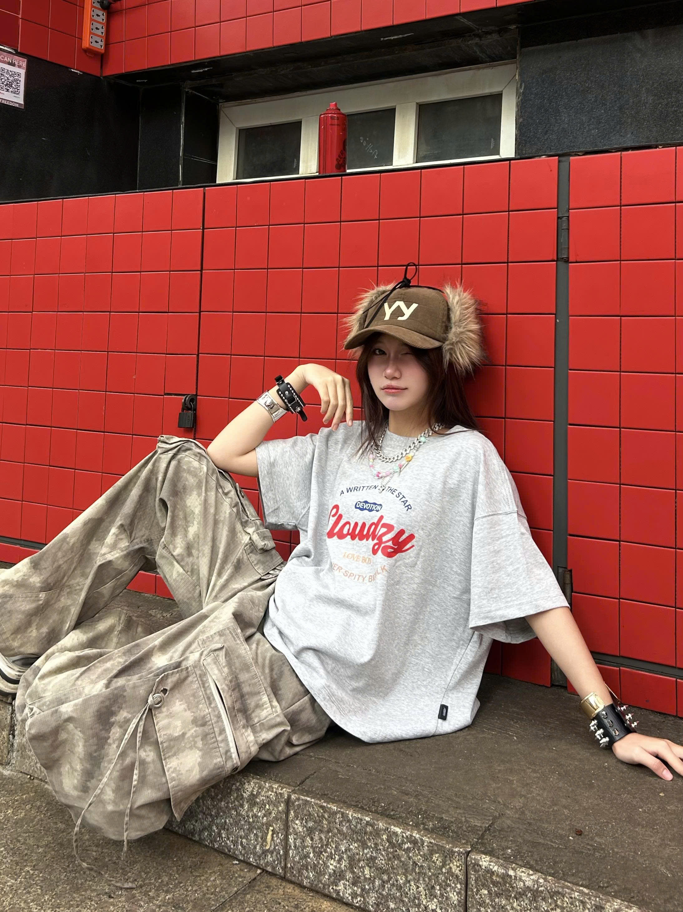 Áo thun boxy tee local brand Cloudzy unisex phông tay lỡ nữ cotton phối màu form rộng boxy DEVOTION