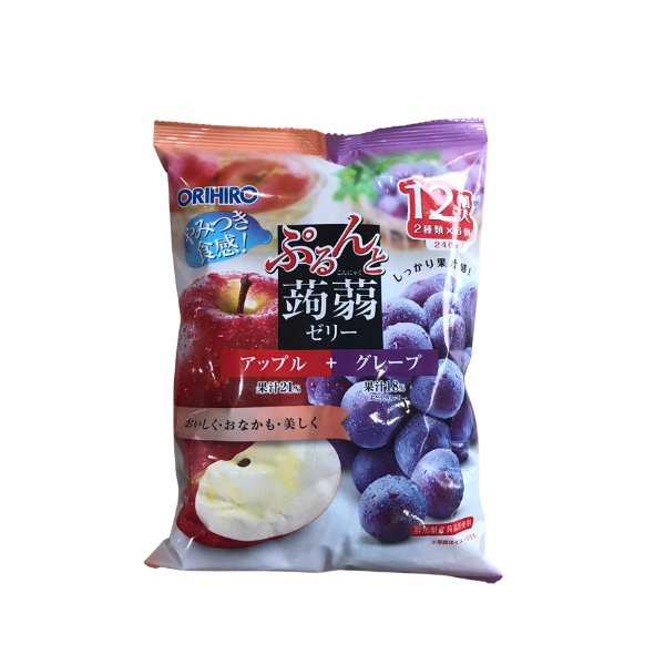 Thạch trái cây Orihiro vị nho và táo 240g