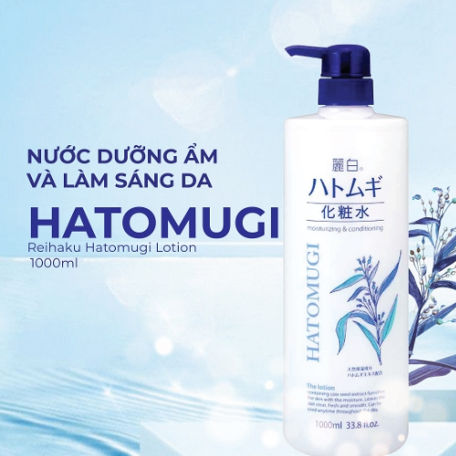 Nước hoa hồng Kumano Reihaku Hatomugi dưỡng trắng da 1000ml