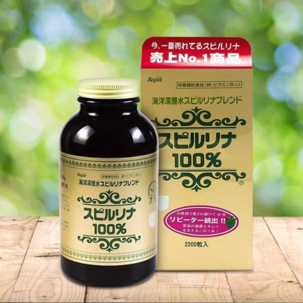 Viên uống tảo xoắn Algae Spirulina hộp 2200 viên