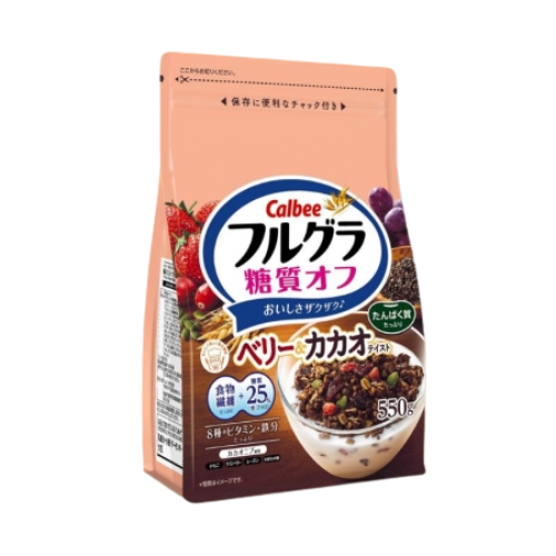 Ngũ cốc Calbee ít đường vị hoa quả và cacao 550g
