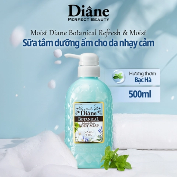Sữa tắm cấp ẩm & tươi mát da Moist Diane Botanical Refresh & Moist