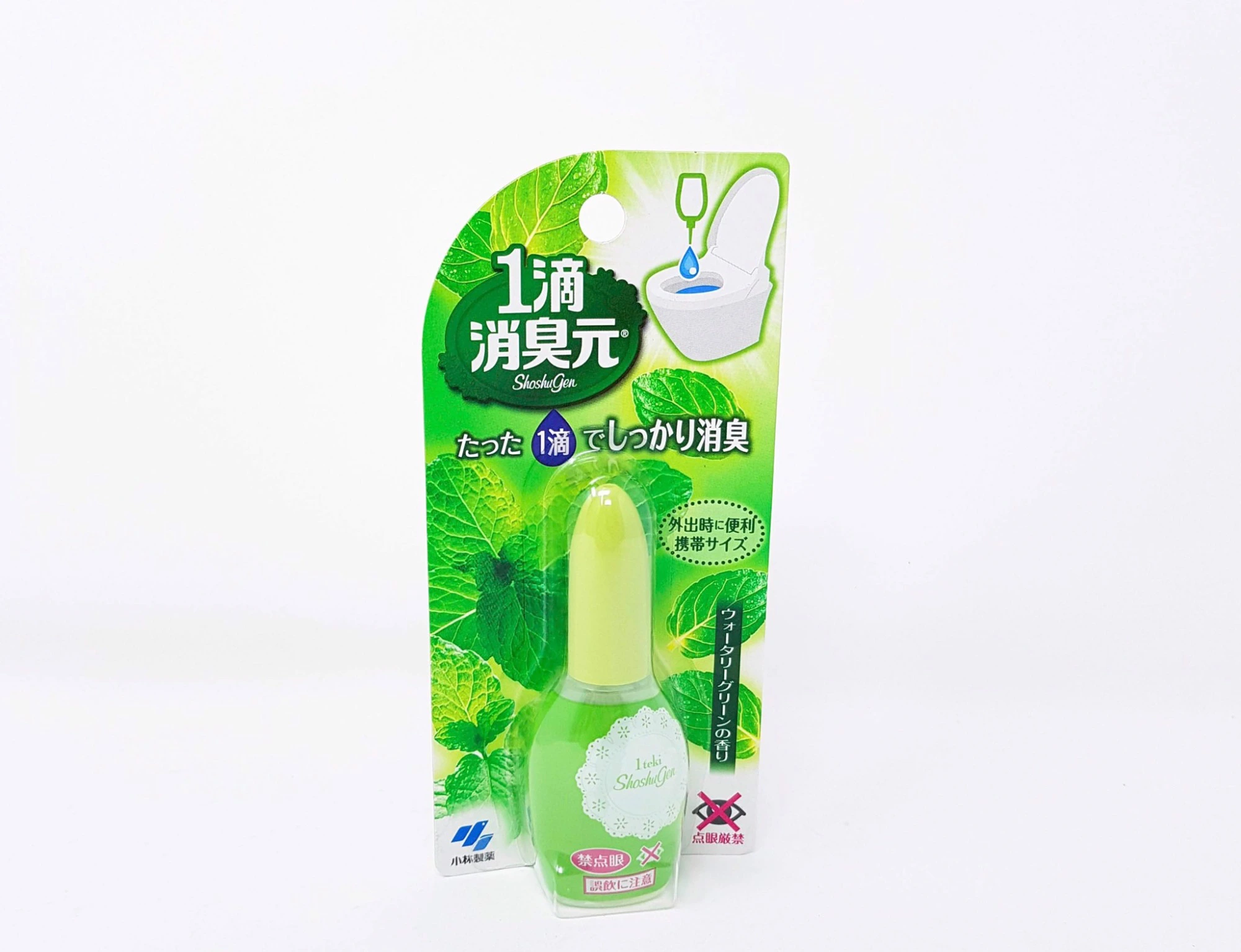 Nước nhỏ thơm bồn cầu Kobayashi Shoshugen 20ml (2 mùi hương) (Trà xanh)