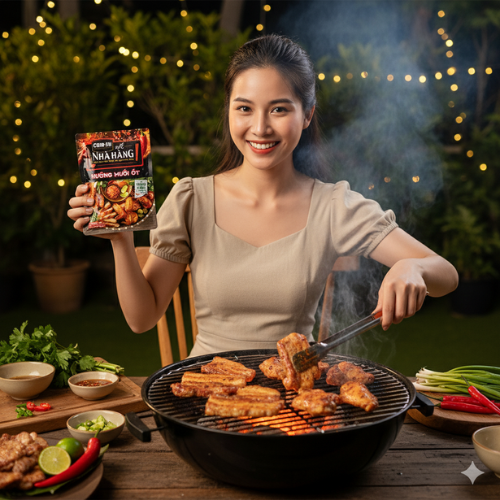 Xốt nhà hàng Chinsu nướng muối ớt 1túi x 80gr